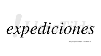 Expediciones  no lleva tilde con vocal tónica en la «o»