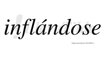 Inflándose lleva tilde con vocal tónica en la «a»