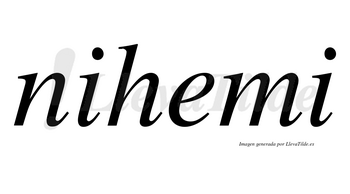 Nihemi no lleva tilde con vocal tónica en la «e»