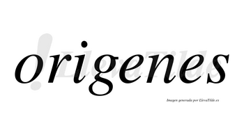 Origenes no lleva tilde con vocal tónica en la primera «e»