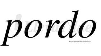 Pordo no lleva tilde con vocal tónica en la primera «o»