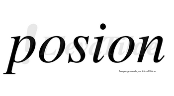 Posion no lleva tilde con vocal tónica en la primera «o»