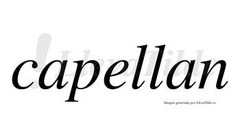 Capellan  no lleva tilde con vocal tónica en la «e»