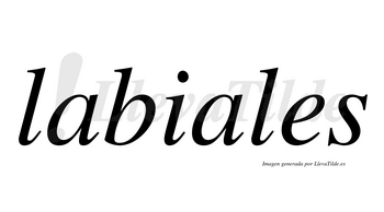 Labiales  no lleva tilde con vocal tónica en la segunda «a»