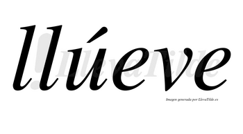 Llúeve  lleva tilde con vocal tónica en la «u»