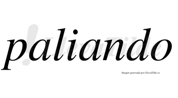 Paliando no lleva tilde con vocal tónica en la segunda «a»