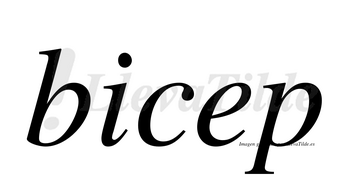 Bicep no lleva tilde con vocal tónica en la «e»