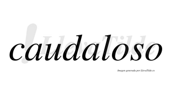 Caudaloso  no lleva tilde con vocal tónica en la primera «o»