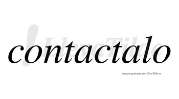 Contactalo no lleva tilde con vocal tónica en la segunda «a»