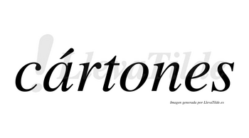 Cártones lleva tilde con vocal tónica en la «a»