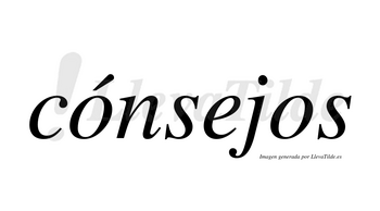 Cónsejos lleva tilde con vocal tónica en la primera «o»