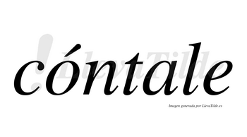 Cóntale  lleva tilde con vocal tónica en la «o»