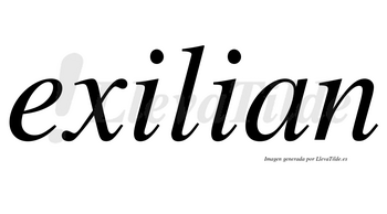 Exilian no lleva tilde con vocal tónica en la primera «i»