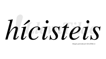 Hícisteis lleva tilde con vocal tónica en la primera «i»