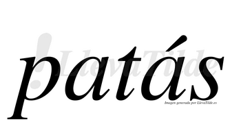 Patás  lleva tilde con vocal tónica en la segunda «a»