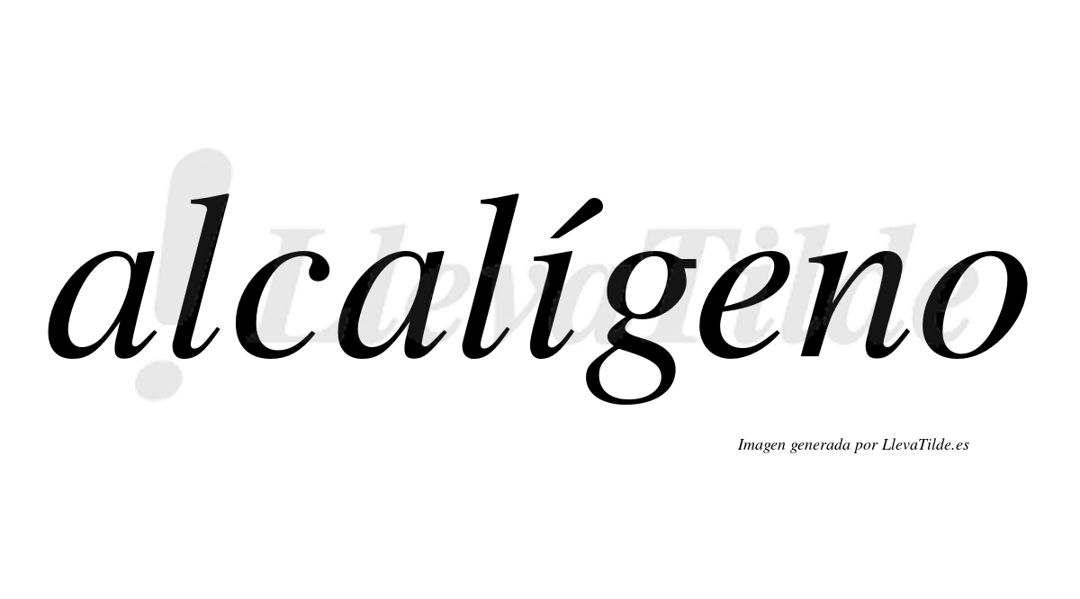 Alcalígeno  lleva tilde con vocal tónica en la "i"