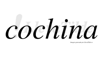 Cochina no lleva tilde con vocal tónica en la «i»