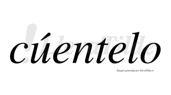 Cúentelo lleva tilde con vocal tónica en la «u»