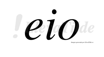 Eio no lleva tilde con vocal tónica en la «o»