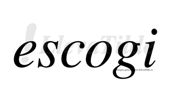 Escogi no lleva tilde con vocal tónica en la «o»