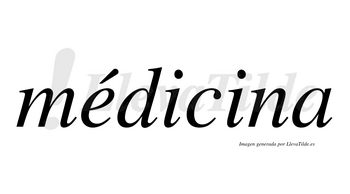 Médicina lleva tilde con vocal tónica en la «e»