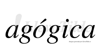 Agógica lleva tilde con vocal tónica en la «o»