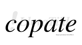 Copate  no lleva tilde con vocal tónica en la «a»