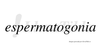 Espermatogonia no lleva tilde con vocal tónica en la segunda «o»