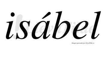 Isábel  lleva tilde con vocal tónica en la «a»