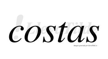 Costas  no lleva tilde con vocal tónica en la «o»