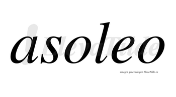Asoleo no lleva tilde con vocal tónica en la «e»