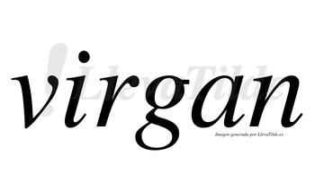 Virgan  no lleva tilde con vocal tónica en la «i»
