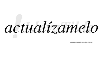 Actualízamelo  lleva tilde con vocal tónica en la «i»