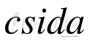 Csida no lleva tilde con vocal tónica en la «i»
