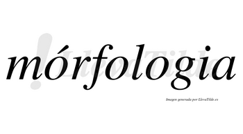 Mórfologia lleva tilde con vocal tónica en la primera «o»
