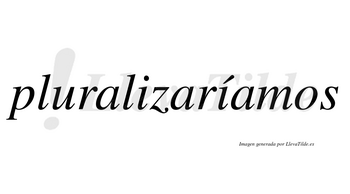 Pluralizaríamos  lleva tilde con vocal tónica en la segunda «i»