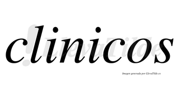 Clinicos no lleva tilde con vocal tónica en la segunda «i»