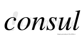 Consul no lleva tilde con vocal tónica en la «u»