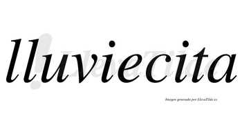 Lluviecita no lleva tilde con vocal tónica en la segunda «i»