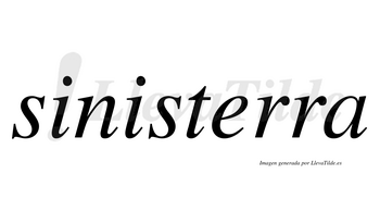 Sinisterra  no lleva tilde con vocal tónica en la «e»