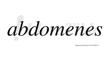 Abdomenes no lleva tilde con vocal tónica en la primera «e»