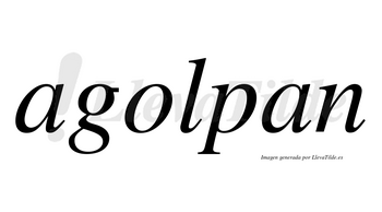 Agolpan no lleva tilde con vocal tónica en la «o»