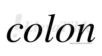 Colon  no lleva tilde con vocal tónica en la primera «o»