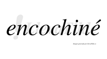 Encochiné  lleva tilde con vocal tónica en la segunda «e»
