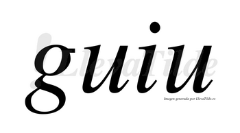Guiu no lleva tilde con vocal tónica en la «i»
