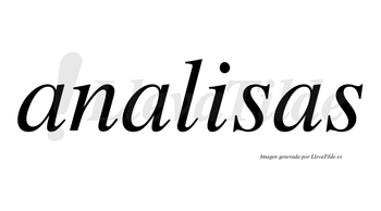 Analisas no lleva tilde con vocal tónica en la «i»