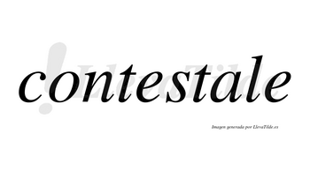 Contestale no lleva tilde con vocal tónica en la «a»