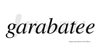 Garabatee no lleva tilde con vocal tónica en la primera «e»