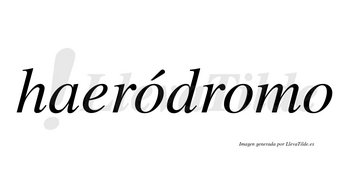 Haeródromo  lleva tilde con vocal tónica en la primera «o»