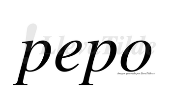 Pepo  no lleva tilde con vocal tónica en la «e»